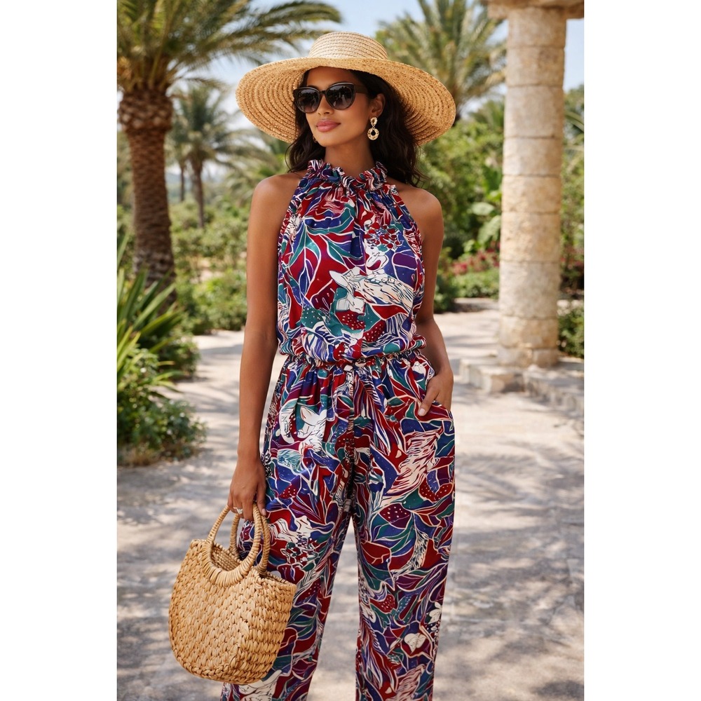 Vintage Diane Von Furstenberg Outfit Set 12 Resort‎ Tropical Fruit Beachy Artsy